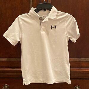 ⭐️ LIKE NEW ⭐️ white Under Armour polo, YM